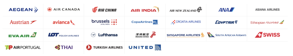 ANAが加盟するスターアライアンス加盟航空会社の一覧